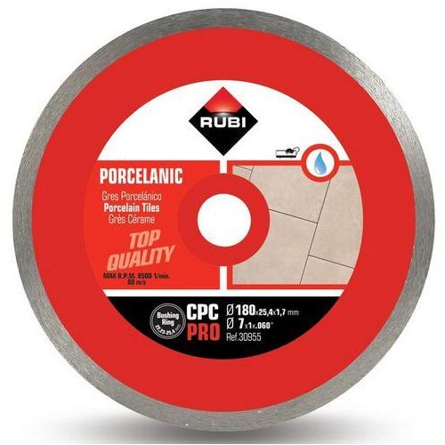 Sara rubi cpc diamond disc 180 x 25,4 mm pro za porcelansko kamnito posodo, (21101417) Slike