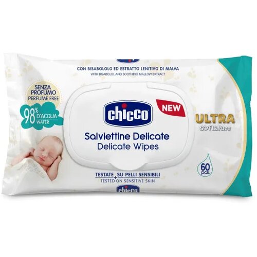 Chicco delicate vlažne maramice 60 kom Cijene