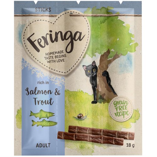 Feringa Sticks losos i pastrva - Ekonomično pakiranje: 3 x 3 u paketu Slike