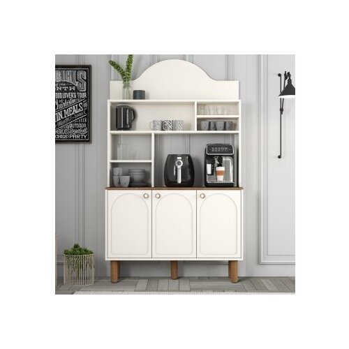 Hanah home bohem 861 vi&amp;scaron;enamenska vitrina za kafe u beloj boji (845HCT5822) Slike