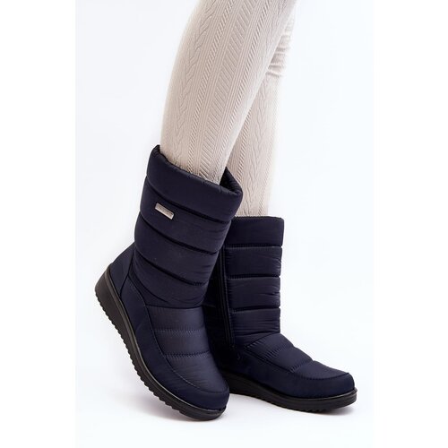 Kesi Insulated wedge snow boots, dark blue Calena Slike