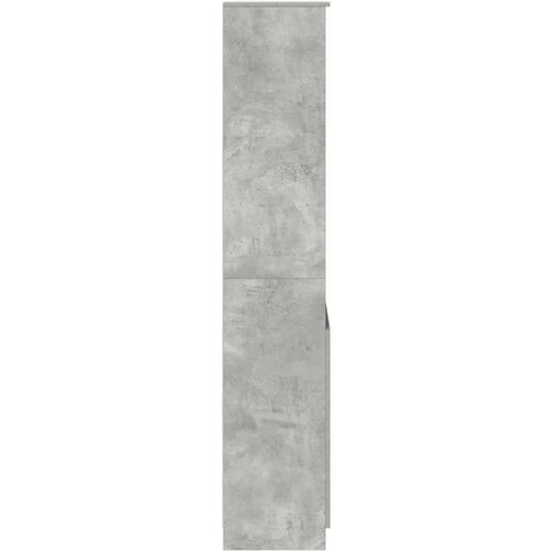 VidaXL Visoka omara betonsko siva 50x35x180 cm inženirski les Slike