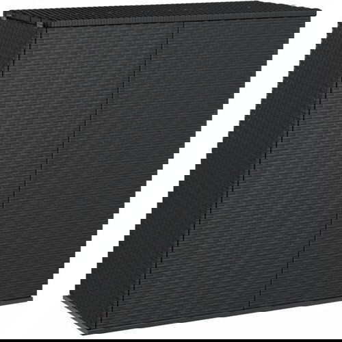 vidaXL Vrtna škatla za blazine PE ratan 100x49x103,5 cm črna Cene