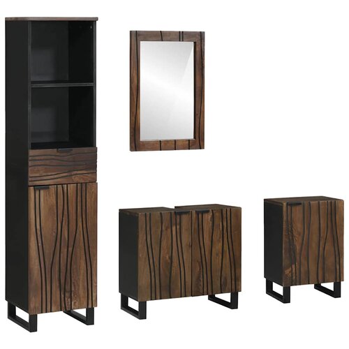  Set namještaja za kupaonicu 4 pcs Bijelo Konstruirano drvo Cene