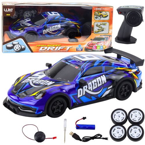  Auto na daljinsko upravljanje sa funkcijom driftanja Dragon - plavi Cene