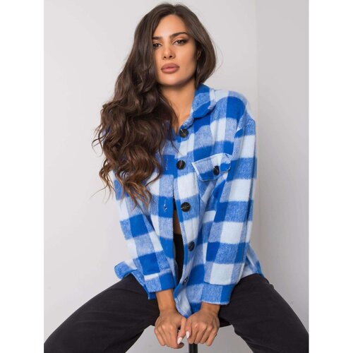 Fashion Hunters Women&amp;#039;s blue plaid shirt Slike