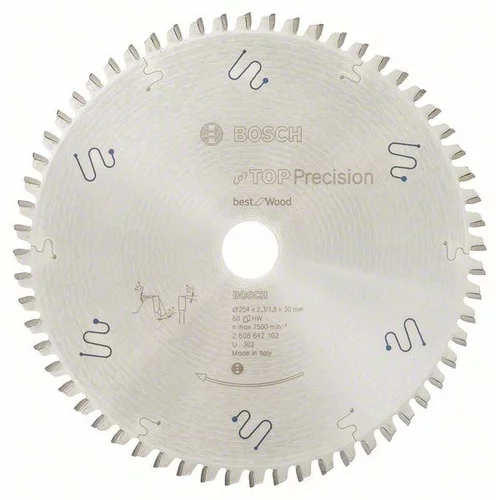 Bosch PROFESSIONAL list krožne žage Top Precision Best for Wood, 254x30 2 608 642 102