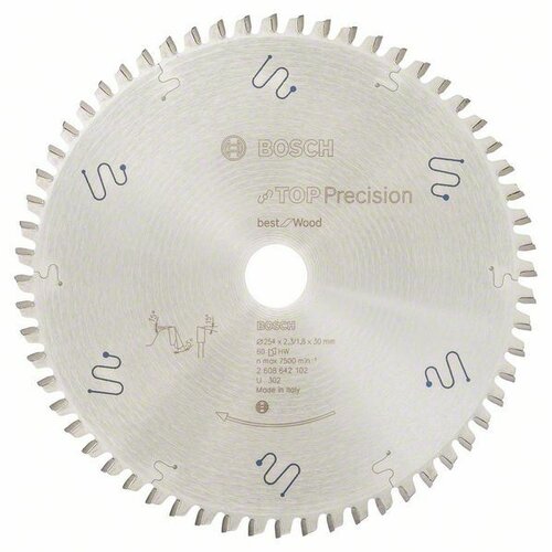 Bosch list kružne testere top precision best za drvo 254 x 30 x 2,3 mm, 60 ( 2608642102 ) Slike