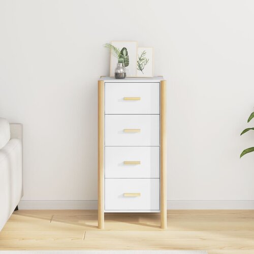 The Living Store Visoka omara bela 42x38x90 cm inženirski les - Visoka Omarica, (21430700) Slike