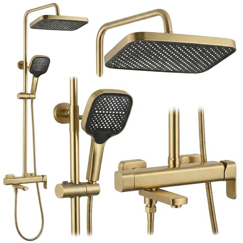 REA Bath Tu&amp;scaron; set Rea Arlo Brush Gold Slike