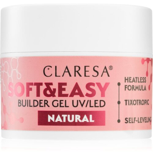 Claresa Soft&amp;amp;Easy Builder Gel osnovni gel za nohte odtenek Natural 45 g Slike