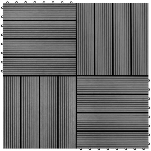 vidaXL Pločice za trijem 22 kom 30 x 30 cm 2 m² WPC sive Cijene