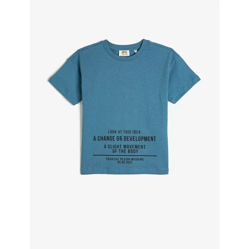 Koton T-Shirt Short Sleeve Printed Crew Neck Cotton