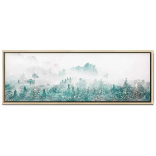  Slika - Turquoise Valley (1 Part) Narrow 90x30 U prirodnom drvenom okviru Slike