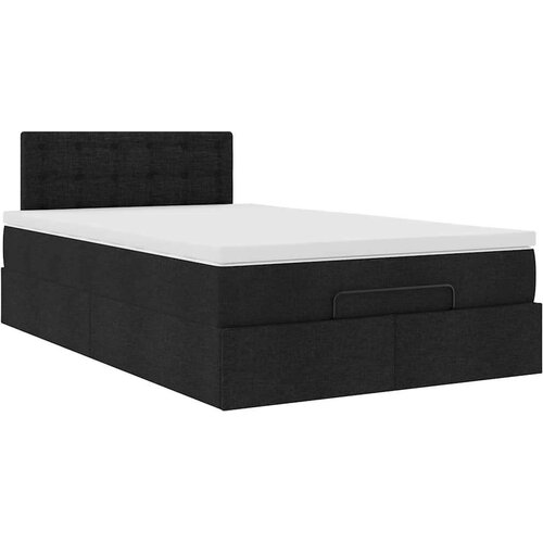vidaXL Otomanski okvir kreveta s madraca crni 120x190 cm od tkanine Cene