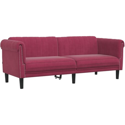  3-dijelni set sofa crvena boja vina bar&amp;scaron;unasti Slike
