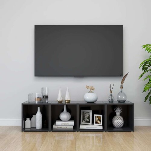vidaXL TV ormarići 4 kom sivi 37 x 35 x 37 cm od iverice Cene