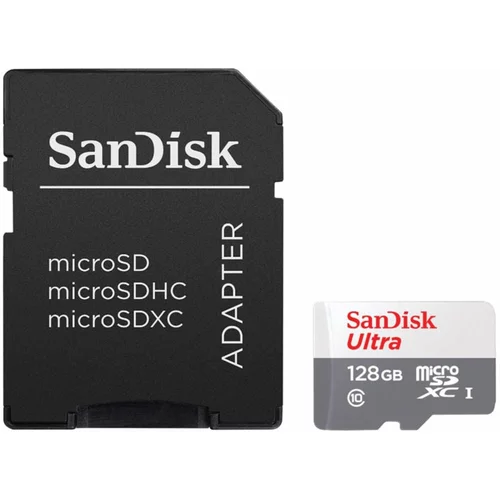 Sandisk Spominska kartica Ultra microSDXC UHS-I Class10, 128 GB + SD adapter