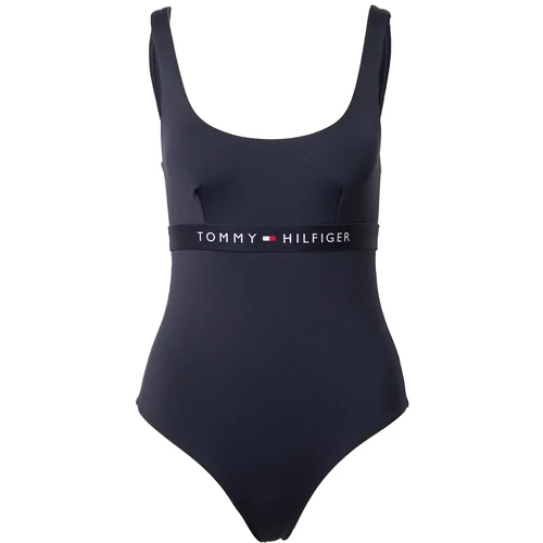 Tommy Hilfiger Underwear Jednodijelni kupaći kostim tamno plava / vatreno crvena / bijela