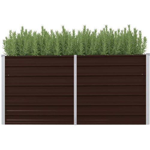vidaXL Visoka greda rjava 160x40x77 cm pocinkano jeklo, (20618533) Cene