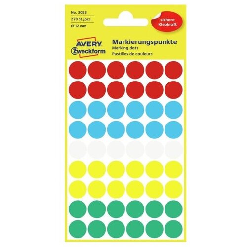 Avery Zweckform Okrogle markirne etikete Ø 12 mm, večbarvna, permanentno Cene