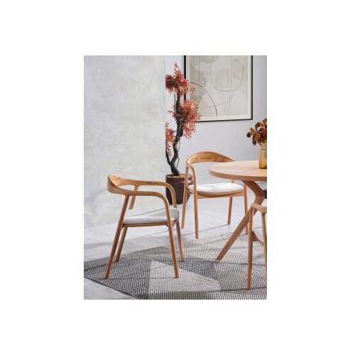 Hanah home lindy - natural natural dining table &amp;amp; chairs set (4 pieces) Slike