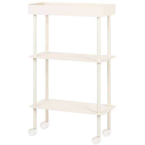 noo.ma Bež metalni regal na kotačima 60x97x30 cm Nolle &ndash; Cijene