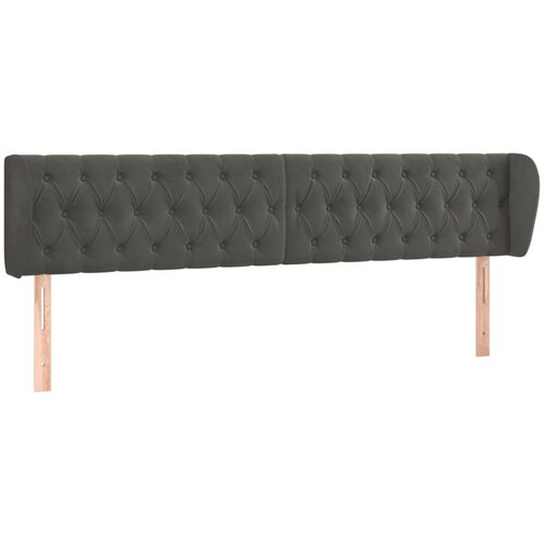 Maison Chic Vzglavna omarica - Nočna omarica - Posteljna omarica z u&scaron;esi temno sivo 203x23x78/88 cm žamet, (21709978) Cene