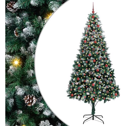  Umjetno božićno drvce Zelena 240 cm PVC i Čelik i Plastika Slike