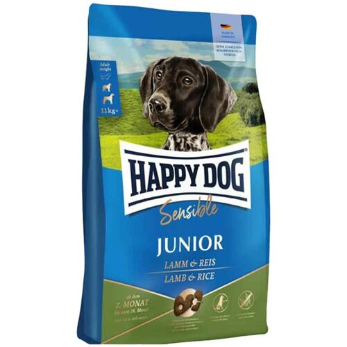 Happy Dog Hrana za mlade pse Junior Sensible, jagnjetina i pirinač - 10 kg Slike