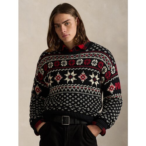 Polo Ralph Lauren Pulover ecru / rdeča / črna Slike