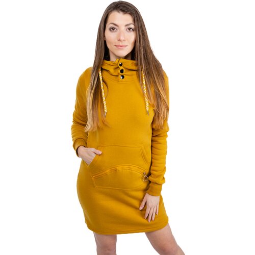 Glano Women's Sweatshirt Dress - ochre Slike