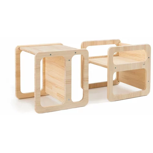 Little Nice Things Otroški stoli iz masivnega bora v kompletu 2 ks Montessori – Little Nice Things