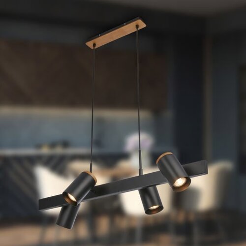 BRILONER 4059045 - Luster na sajli ERA 4xGU10/10W/230V crne boje Slike