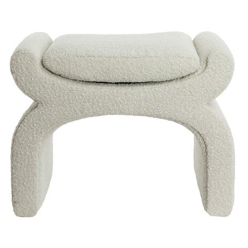 Light &amp;amp; Living Kremno bel tabure iz tkanine boucl&amp;eacute; Nafya &amp;ndash; Slike