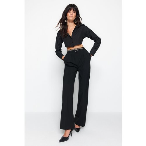 Trendyol Pants - Black - Wide leg Slike