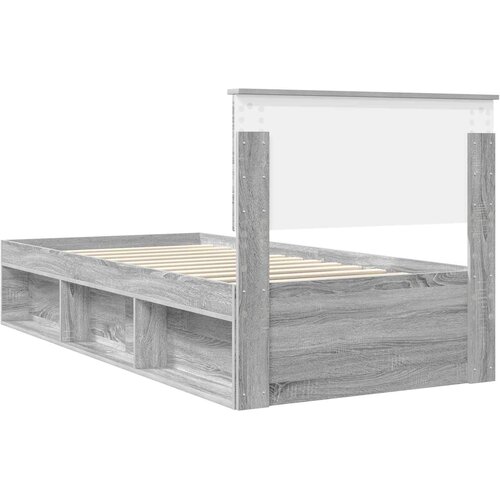  Krevetna konstrukcija s uzglavljem Siva Sonoma 90 x 200 cm Slike