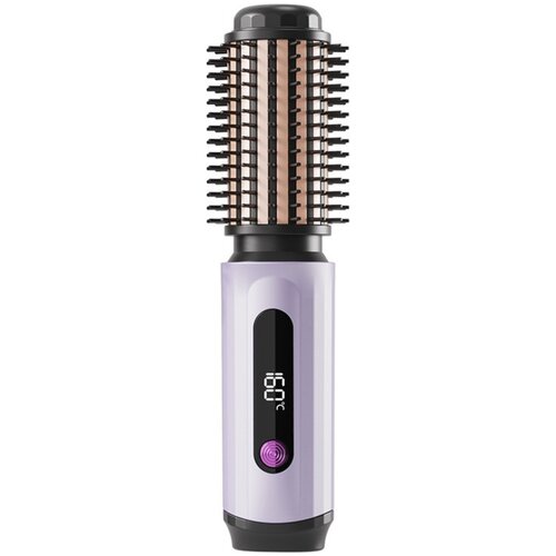 INF 2-v-1 Brezžična polnilna vroča krtača za ravnanje in kodranje las Purple, (5000139942) Cene