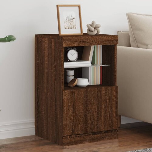  The Living Store Komoda z LED lučkami rjav hrast 41x37x67 cm - Komoda, (21442369) Slike