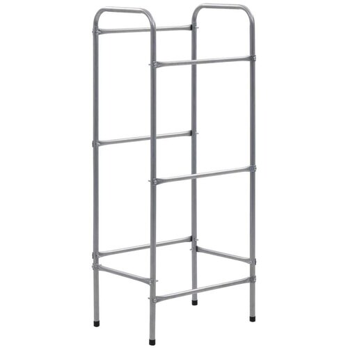 VidaXL Police za pohranu 3 sanduka srebrne 50 x 33 x 116 cm čelične Slike