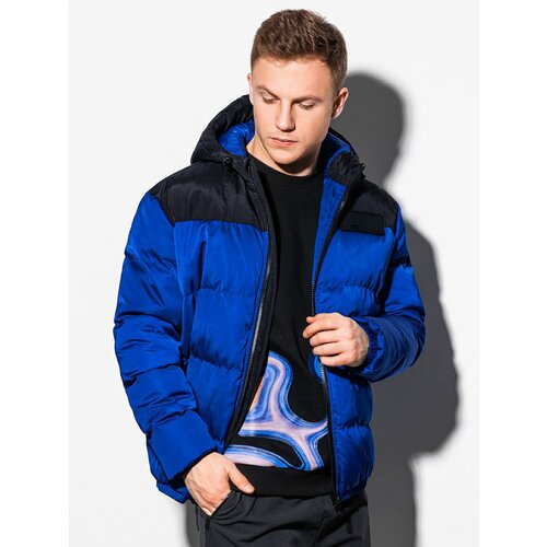 Ombre Odjeća Muška zimska jakna C458 crna | plava Slike