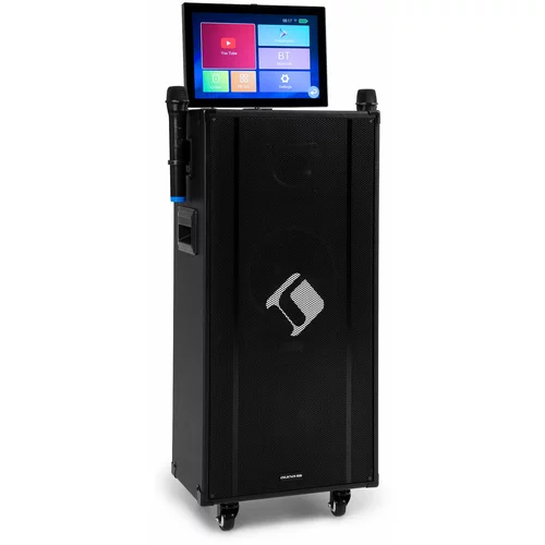 Auna Pro Spin 10, karaoke sistem, 14,1" zaslon na dotik, 2 UHF-mikrofon, WiFi, BT, USB, TF, HDMI