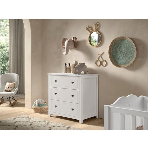 Vipack Bela otro&amp;scaron;ka komoda 90x89x57 cm Amori &amp;ndash; Slike