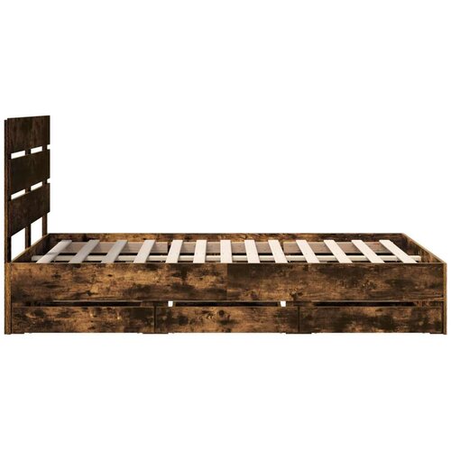  Okvir za krevet s ladicama Dimljeni hrast 120 x 190 cm - Dimljeni hrast 120 x 190 cm Slike