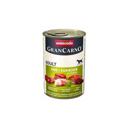Animonda GranCarno konzerva za pse Adult govedina, zečetina i bilje 800gr Cene