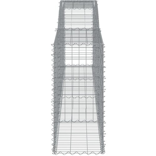  Lučne gabionske ko&amp;scaron;are 3 kom 400x50x100/120cm pocinčano željezo Slike