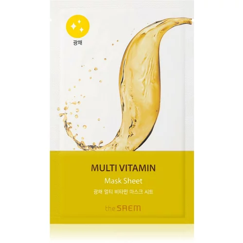 The Saem Bio Solution Multi Vitamin maska iz platna za posvetlitev in vitalnost kožo 20 g