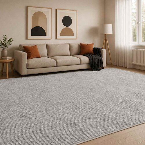  Tepih Siva 300 x 400 cm 100% poliester 3 mm Mogu se prati Slike