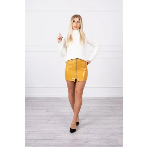 Kesi Double-layer skirt with express mustard