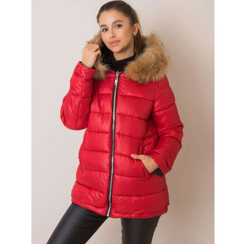 Fashion Hunters Plava i crvena reverzibilna parka jakna smeđa | tamnocrvena | Crveno Slike